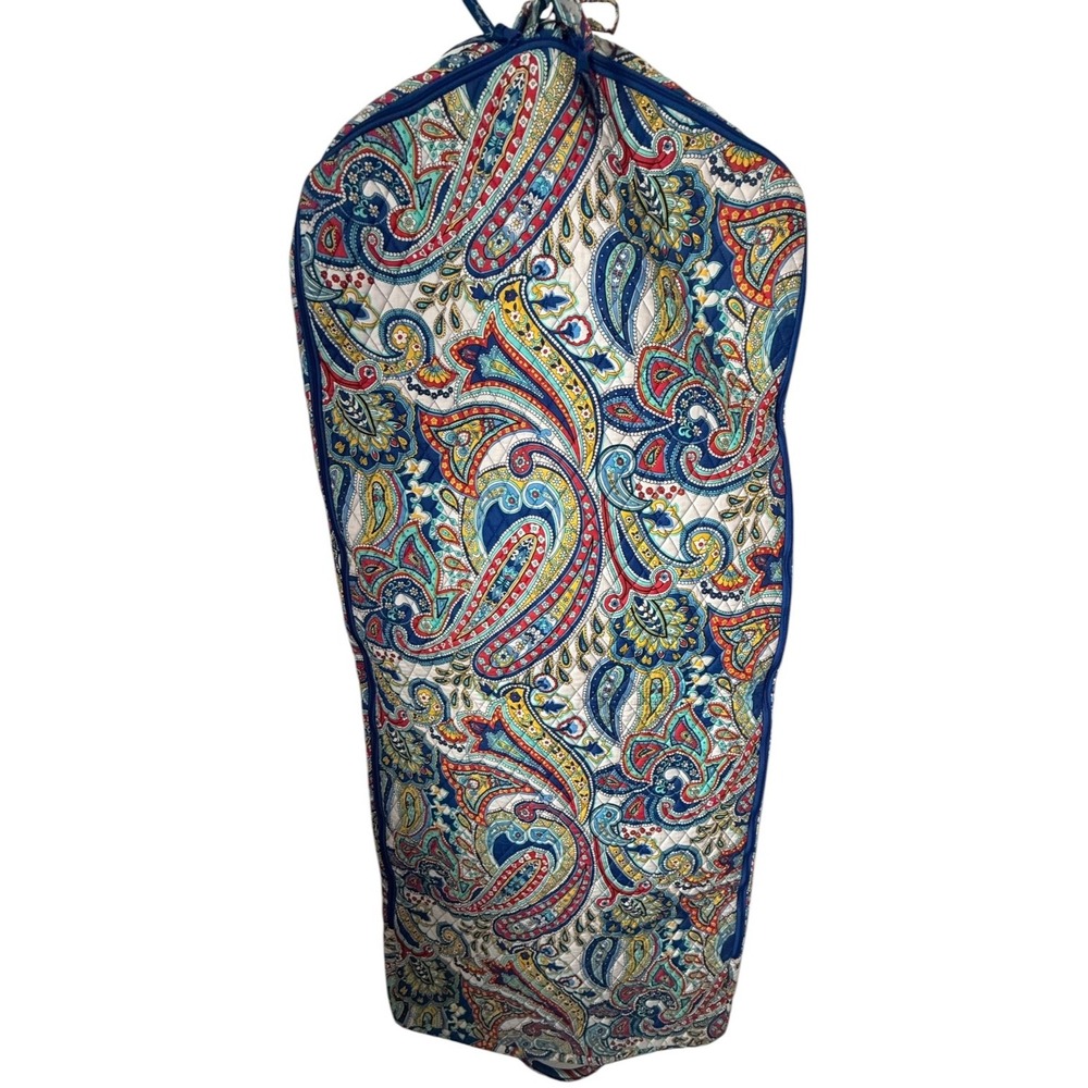 Vera Bradley Marina Paisley RARE Garment‎ Bag Floral Quilted Hanging Travel Bag